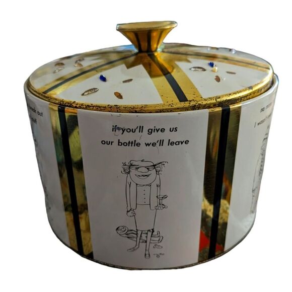 MCM‎ Fabcraft Ice Bucket Funny Cartoon Insulated Metal Cork Barware - Picture 1 of 16